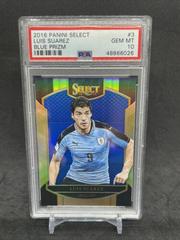 Luis Suarez [Blue Prizm] #3 Soccer Cards 2016 Panini Select Prices