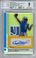 Matthew Stafford [Jersey Autograph Gold Refractor] #100 Football Cards 2009 Topps Finest Prices