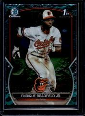 Enrique Bradfield Jr. [Aqua Lunar Crater] #BDC-188 Baseball Cards 2023 Bowman Draft Chrome Prices