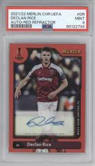 Declan Rice [Red] #A-DR Soccer Cards 2021 Topps Merlin Chrome UEFA Autographs Prices