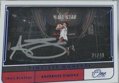 Anfernee Simons [Blue] Basketball Cards 2021 Panini One and One Timeless Moments Autographs Prices