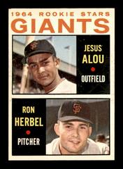 Giants Rookies [Alou, Herbel] Baseball Cards 1964 Topps Prices