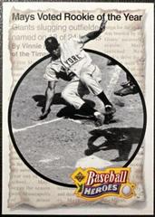 Willie Mays [1951 Rookie-of-the-Year] #46 Baseball Cards 1992 Upper Deck Heroes Prices