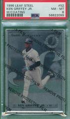 Ken Griffey Jr. [w/ Coating] Baseball Cards 1996 Leaf Steel Prices