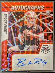 Brock Purdy [Red] #RAM-BP Football Cards 2022 Panini Mosaic Rookie Autographs Prices