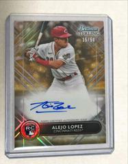 Alejo Lopez [Gold] Baseball Cards 2022 Bowman Sterling Rookie Autographs Prices