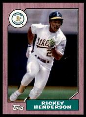 Rickey Henderson [Pink] Baseball Cards 2022 Topps Mini 1987 Prices
