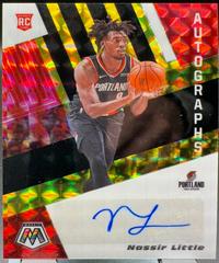 Nassir Little [Black Gold Choice] Basketball Cards 2019 Panini Mosaic Rookie Autographs Prices