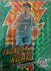 LaMelo Ball [Green] #16 Basketball Cards 2022 Panini Mosaic Thunder Road Prices