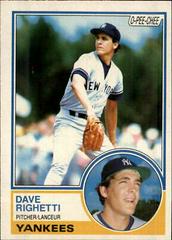 Dave Righetti #176 Baseball Cards 1983 O Pee Chee Prices