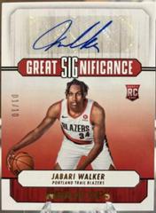 Jabari Walker [Gold] Basketball Cards 2022 Panini Hoops Great SIGnificance Autographs Prices