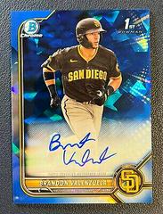Brandon Valenzuela Baseball Cards 2022 Bowman Chrome Sapphire Autographs Prices