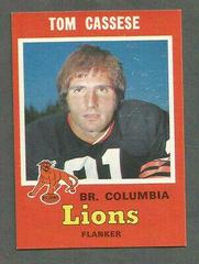 Tom Cassese Football Cards 1971 O Pee Chee CFL Prices