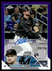 Charles Leblanc [Purple] #RA-CL Baseball Cards 2023 Topps Chrome Update Rookie Autographs Prices