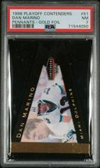 Dan Marino [Gold Foil] Football Cards 1998 Playoff Contenders Pennants Prices