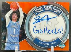 Zayden High [Orange] #PCS-ZH Basketball Cards 2023 Bowman Chrome University Prime Signatures Prices