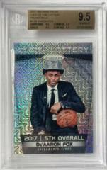 DE'Aaron Fox [Mojo Prizm] #DFO Basketball Cards 2017 Panini Prizm Luck of the Lottery Prices