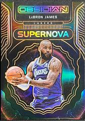 LeBron James [Orange] Basketball Cards 2021 Panini Obsidian Supernova Prices