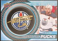 Leon Draisaitl [Team Logo] Hockey Cards 2022 Upper Deck Trilogy Signature Pucks Prices