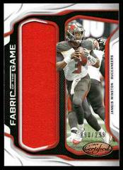 Jameis Winston Football Cards 2019 Panini Certified Fabric of the Game Prices
