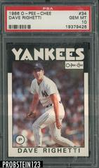 Dave Righetti #34 Baseball Cards 1986 O Pee Chee Prices