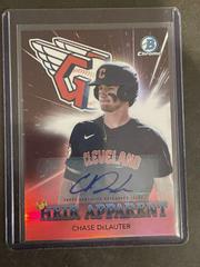 Chase DeLauter [Autograph Red] Baseball Cards 2022 Bowman Draft Heir Apparent Prices