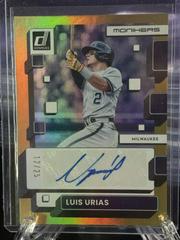 Luis Urias [Gold] Baseball Cards 2022 Panini Donruss Monikers Autographs Prices