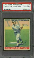 Lafayette Thompson Baseball Cards 1933 World Wide Gum Prices
