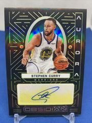 Stephen Curry [Yellow] Basketball Cards 2021 Panini Obsidian Aurora Autographs Prices