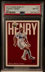 Thierry Henry [Red] Soccer Cards 2017 Panini Nobility Prices
