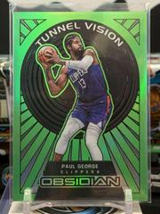 Paul George [Green Flood] #18 Basketball Cards 2021 Panini Obsidian Tunnel Vision Prices