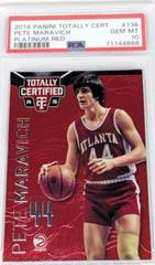 Pete Maravich [44 Obscured Platinum Red] Basketball Cards 2014 Panini Totally Certified Prices