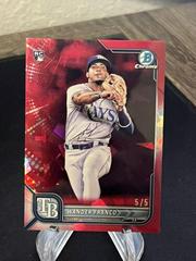 Wander Franco [SP Variation Sapphire Red] Baseball Cards 2022 Bowman Chrome Prices