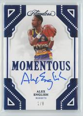 Alex English [Blue] Basketball Cards 2022 Panini Flawless Momentous Autograph Prices