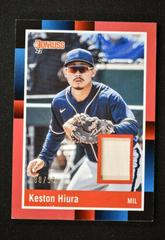 Keston Hiura [Red] #R88M-KH Baseball Cards 2022 Panini Donruss Retro 1988 Materials Prices