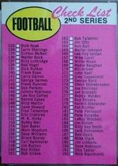 Checklist 133-263 [No Border] Football Cards 1969 Topps Prices
