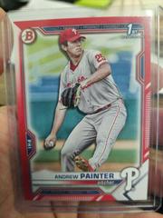 Andrew Painter [Red] Baseball Cards 2021 Bowman Draft Prices