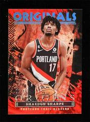 Shaedon Sharpe [Red] #15 Basketball Cards 2022 Panini Origins Originals Prices