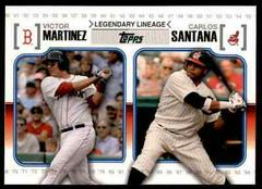 Carlos Santana, Victor Martinez #LL63 Baseball Cards 2010 Topps Legendary Lineage Prices