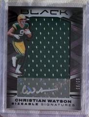 Christian Watson Football Cards 2022 Panini Black Sizeable Signatures Rookie Jersey Prices