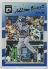 Addison Russell [Blue] #80 Baseball Cards 2017 Panini Donruss Optic Prices