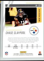 Chase Claypool #322 Football Cards 2020 Panini Chronicles Prestige Rookies Update Prices