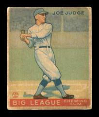 Joe Judge #88 Baseball Cards 1933 World Wide Gum Prices