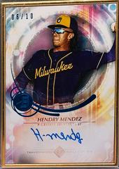 Hendry Mendez [Blue] Baseball Cards 2022 Bowman Transcendent Autographs Prices