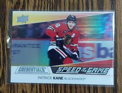 Patrick Kane Hockey Cards 2021 Upper Deck Credentials Speed of the Game Prices