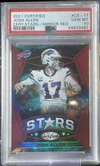 Josh Allen [Red] Football Cards 2021 Panini Certified Stars Prices