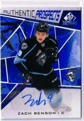 Zach Benson [Blue Autograph] Hockey Cards 2021 SP Game Used CHL Prices