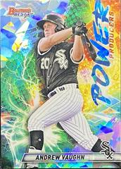 Andrew Vaughn [Atomic Refractor] Baseball Cards 2019 Bowman's Best Power Producers Prices