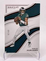 Jalen Hurts [Red] #24 Football Cards 2023 Panini Immaculate Prices