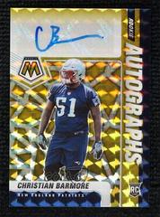 Christian Barmore [Gold] #RA-65 Football Cards 2021 Panini Mosaic Rookie Autographs Prices